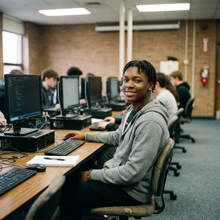 Deshawn Barclay - Grade 11 student using SnoopSolve